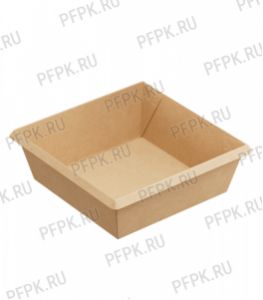 Емкость бум. V550мл OneClick Bottom крафт (без крышки) 550/b [50/400]