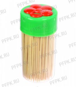 Зубочистки КОНТИНЕНТПАК (пласт.баночка, 180шт.) [12/600]