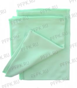 Салфетка из микроволокна для глянцевых поверхностей 30х40 (набор из 2 шт.) Зеленая (75616) [1/25]