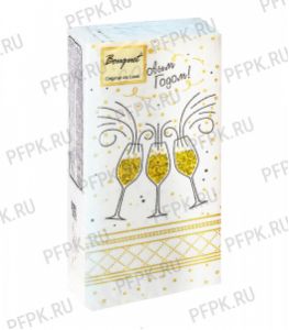 Салфетки НГ бум. BOUQUET ОРИГИНАЛ ЛЮКС 33х33,1/8, 2-сл.,с рис.(20 листов) С Новым годом ! [12/12]