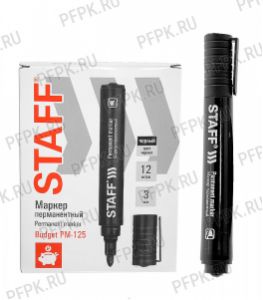 Маркер STAFF Basic Budget PM-125, круглый 3 мм Черный (152-174) [12/1200]