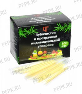 Зубочистки в индивид. упаковке LINGER (500 шт.в уп.) в ПП (440-402) [1/50]