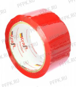 Клейкая лента 48х60 [43 мкм] ЦВ Арт.430300 Красная KRAFT [6/36]