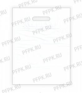 БЕЛЫЙ, вырубная ручка, 30х40 (50мкм) ПВД Без печати [25/1000]