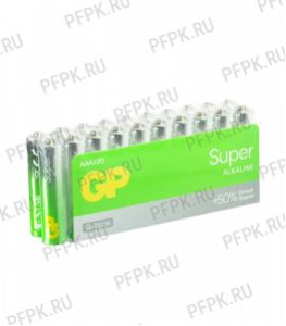 Батарейки GP Super LR3 (ААА) алкалин (коробка 20 шт) [20/960]