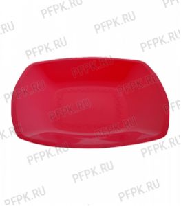 Тарелка квадратная 180х180мм (в мелкой расфасовке) [уп. 6 шт.] РР, Розовая [1/25]