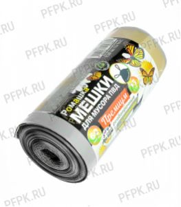 Мешки д/м 60л с завязками РОМАШКА ПРЕМИУМ [рул.15шт] ПВД 60х69 Серые ПЗВ-60/15/10/С [1/10]