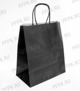 Пакет бум. с круч. руч. 240х140х280, черный [1/300]