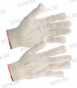 Перчатки х/б без покрытия 5-нитка 10-класс (Кит.) Белые (ЮИ80170) [10/400]