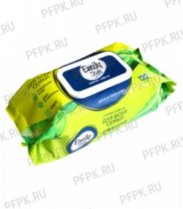 Салфетки влажн. Emily Style универсальные с клапаном (уп. 120 шт.) Алоэ для всей семьи [1/14]