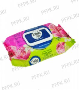 Салфетки влажн. Emily Style универсальные с клапаном (уп. 120 шт.) Райские цветы [1/14]