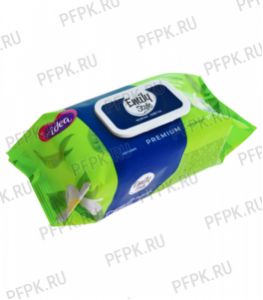 Салфетки влажн. Emily Style Premium с клапаном (уп. 100 шт.) Зеленый чай с жасмином универсальные [1/12]