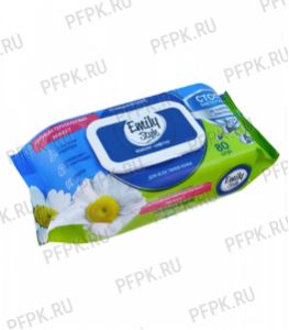 Салфетки влажн. Emily Style с клапаном (уп. 80 шт.) Антибактериальные [1/20]