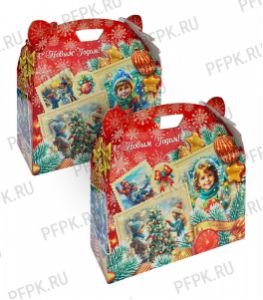 Коробка картон. 1500 гр Золотое Время [1/65]