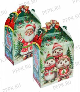 Коробка картон. 800 гр Ежики [1/225]