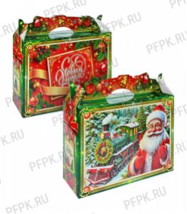 Коробка картон. 1400 гр Новогодний экспресс [1/100]