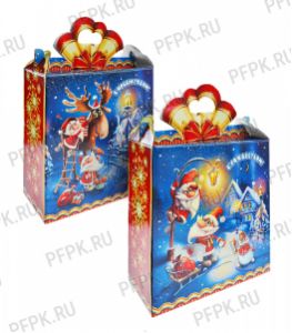 Коробка картон. 2000 гр Новогодняя ночь [1/50]