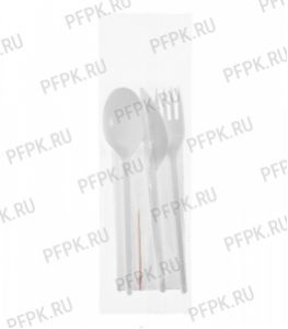 Набор №5 (Вилка, Ложка столовая, Нож, Зубочистка, Салфетка) [1/300]