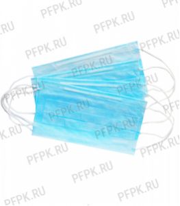 Маска защитная 3-х слойная,одноразовая (уп. 100шт) [1/30]