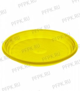 Тарелка 1-секционная ЦВ Желтая ТР-20 Люкс [100/2000]
