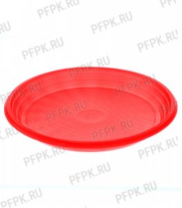 Тарелка 1-секционная ЦВ Красная ТР-20 Люкс [100/2000]