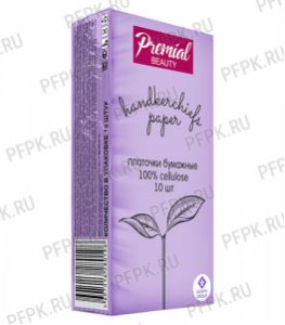 Платки носовые PREMIAL 3-слойные (уп.10 листов) Без запаха [6/240]