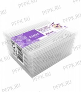 Ватные палочки AMRA (пласт.прямоуг.200 шт.) [1/24]
