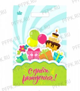 БУТИК, вырубная ручка, 20х30 (30мкм) ПВД, ТИКО Подарочный кекс [100/3000]