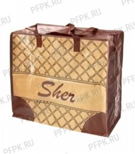 Хозяйственная сумка с молнией, №3 (53+29х48+29) С РИСУНКОМ Шер бежевая (арт. 3203) [1/12]